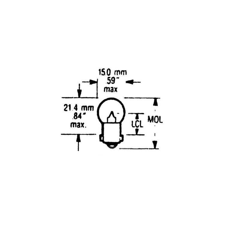 V-Twin Mfg. Hi-Beam Indicator Bulb