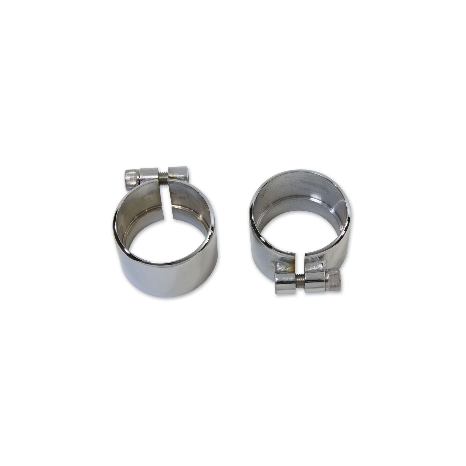 V-Twin Mfg. Chrome 1-3/4 Muffler Clamp Set