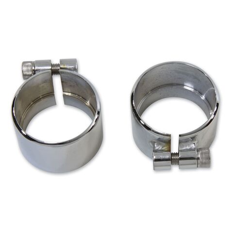 V-Twin Mfg. Chrome 1-3/4" Muffler Clamp Set