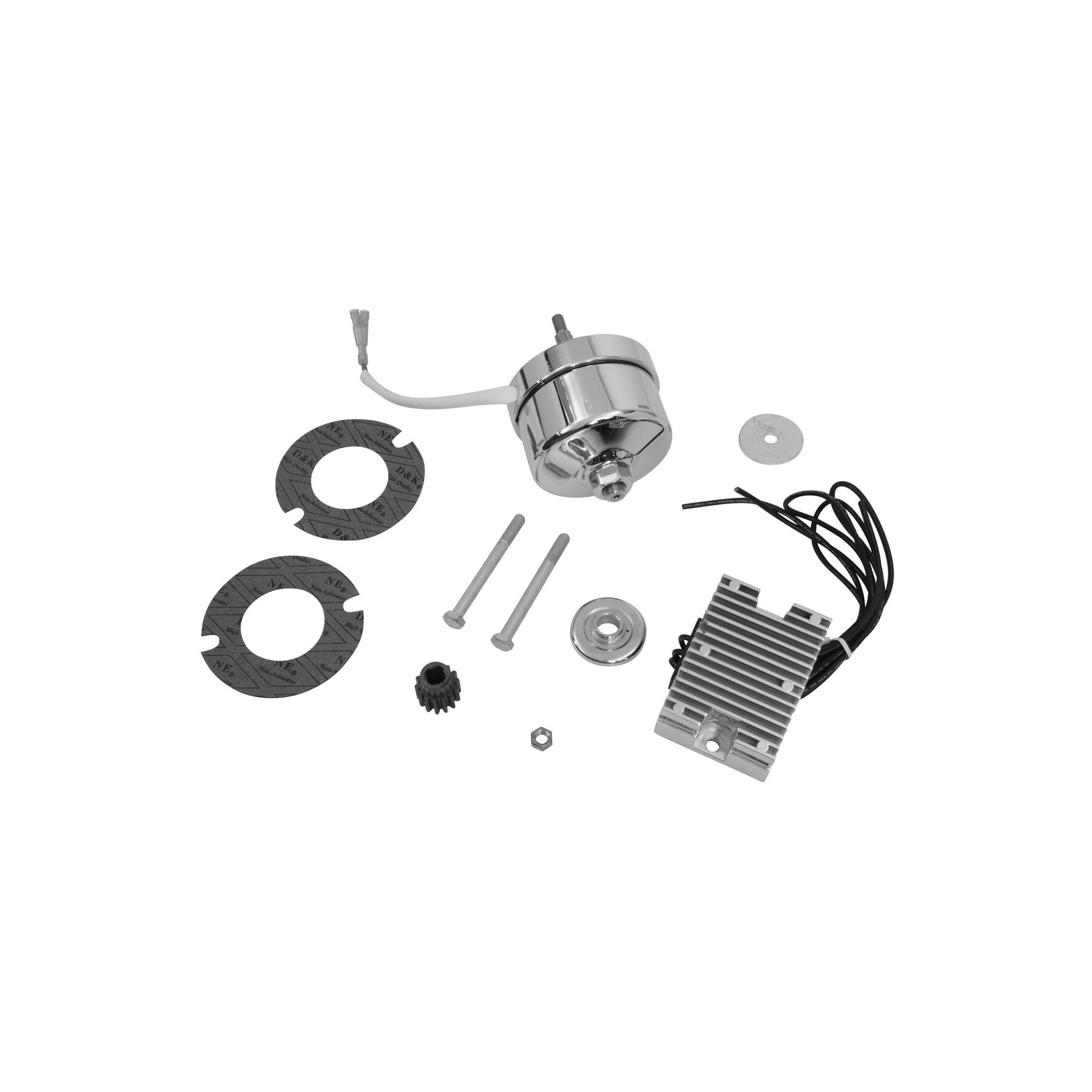 V-Twin Mfg. Chrome Alternator Generator Conversion Kit For Harley Spor