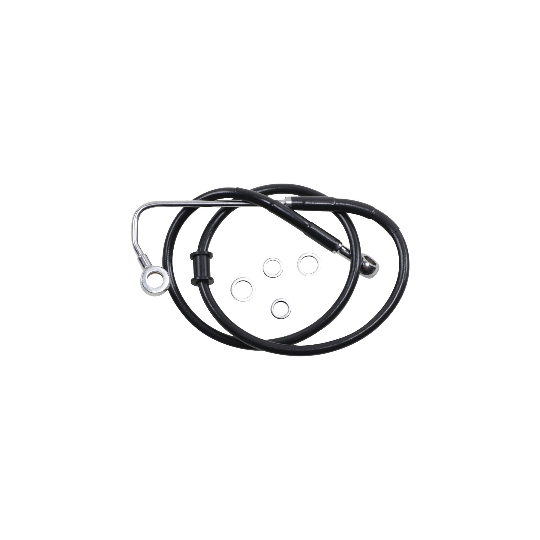 Drag Specialties Standard Length Upper Front Brake Line Kit For ABS Ha
