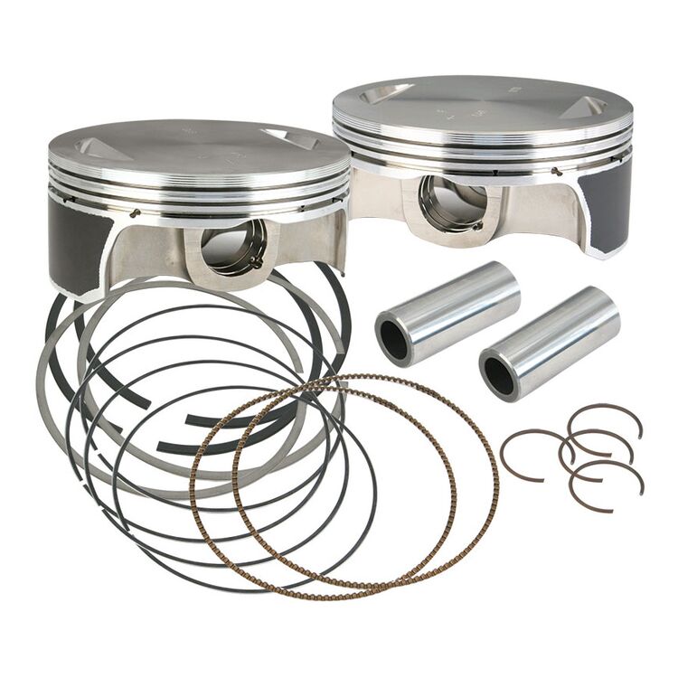 S&S Cycle 4 1/8" Flat Top Piston Kit For Harley With Hot Set Up Kit .020" Oversize