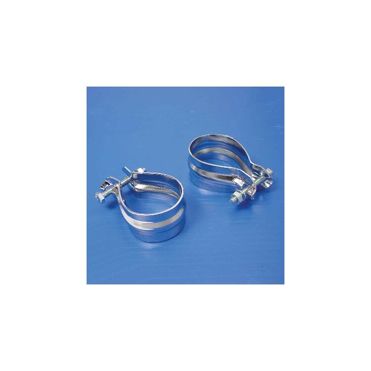 V-Twin Mfg. Stainless Steel Muffler End Clamp Set