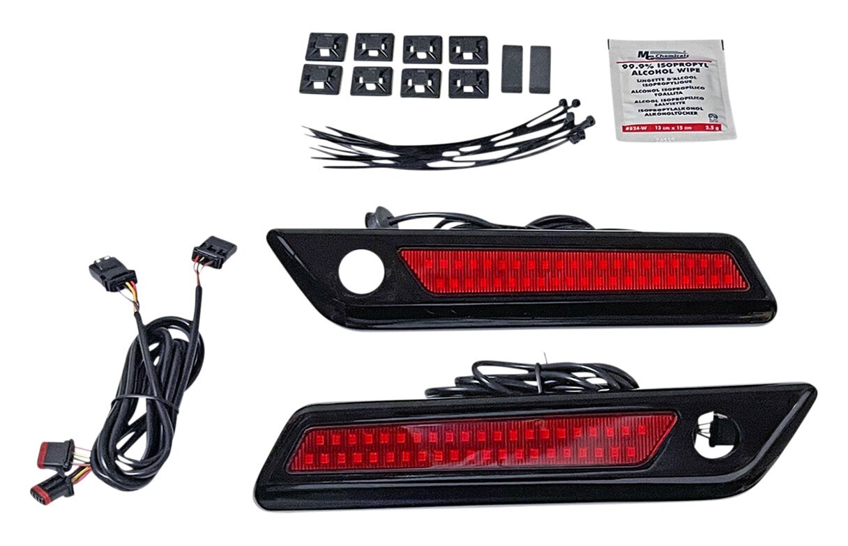 Custom Dynamics Dual Color Saddlebag Latch Lights With Housing For Harley Touring 2014-2023 Red