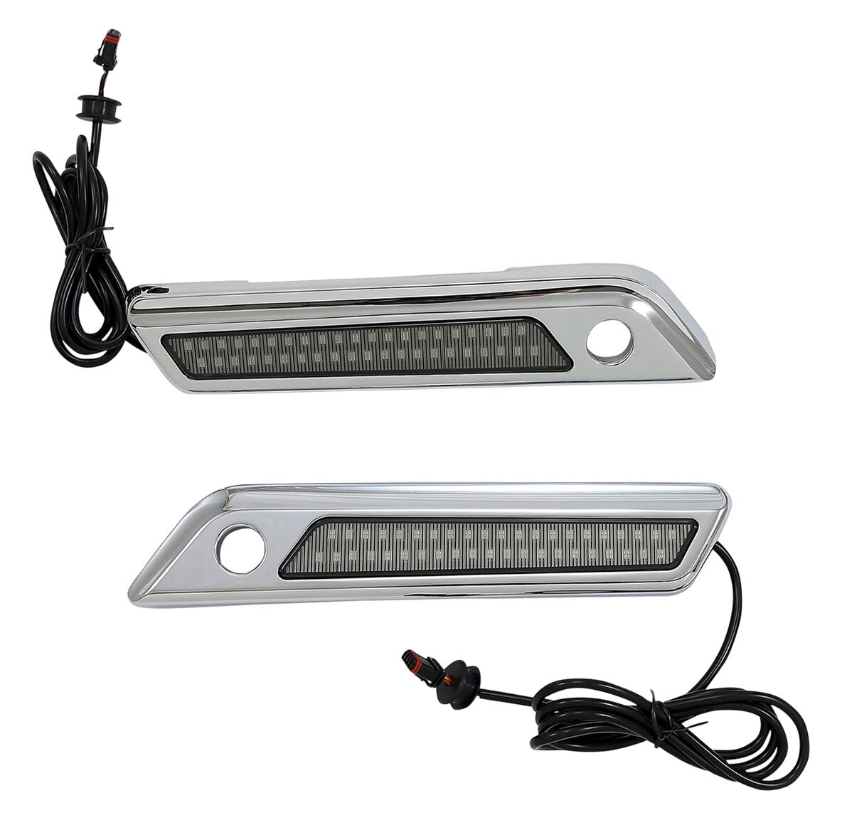 Custom Dynamics Dual Color Saddlebag Latch Lights With Housing For Harley Touring 2014-2023 Red