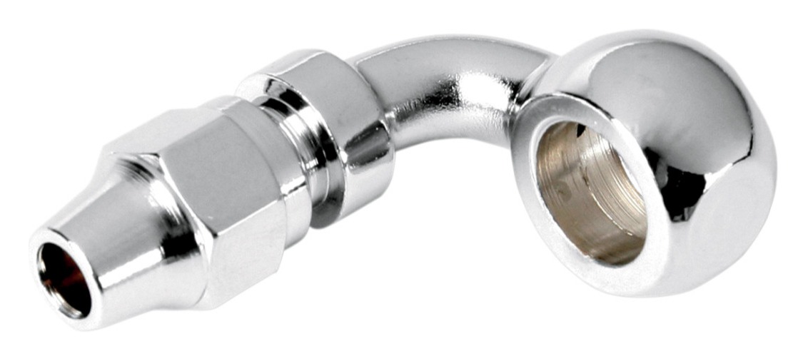 Drag Specialties Universal Banjo Fittings 90-Degree / 3/8" (10mm)