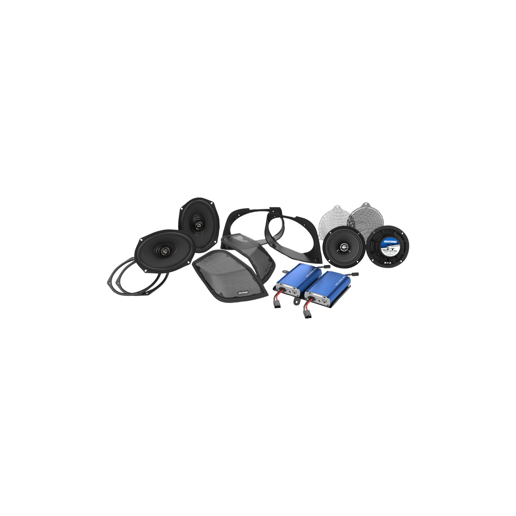 Hogtunes Cut-In 6 x 9 Speaker, Amp, & Lid Kit For Harley Touring 2014-