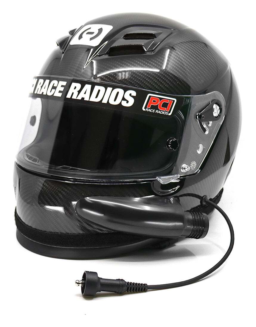 PCI Race Radios Wired HJC H10 Carbon RaceAir Helmet L