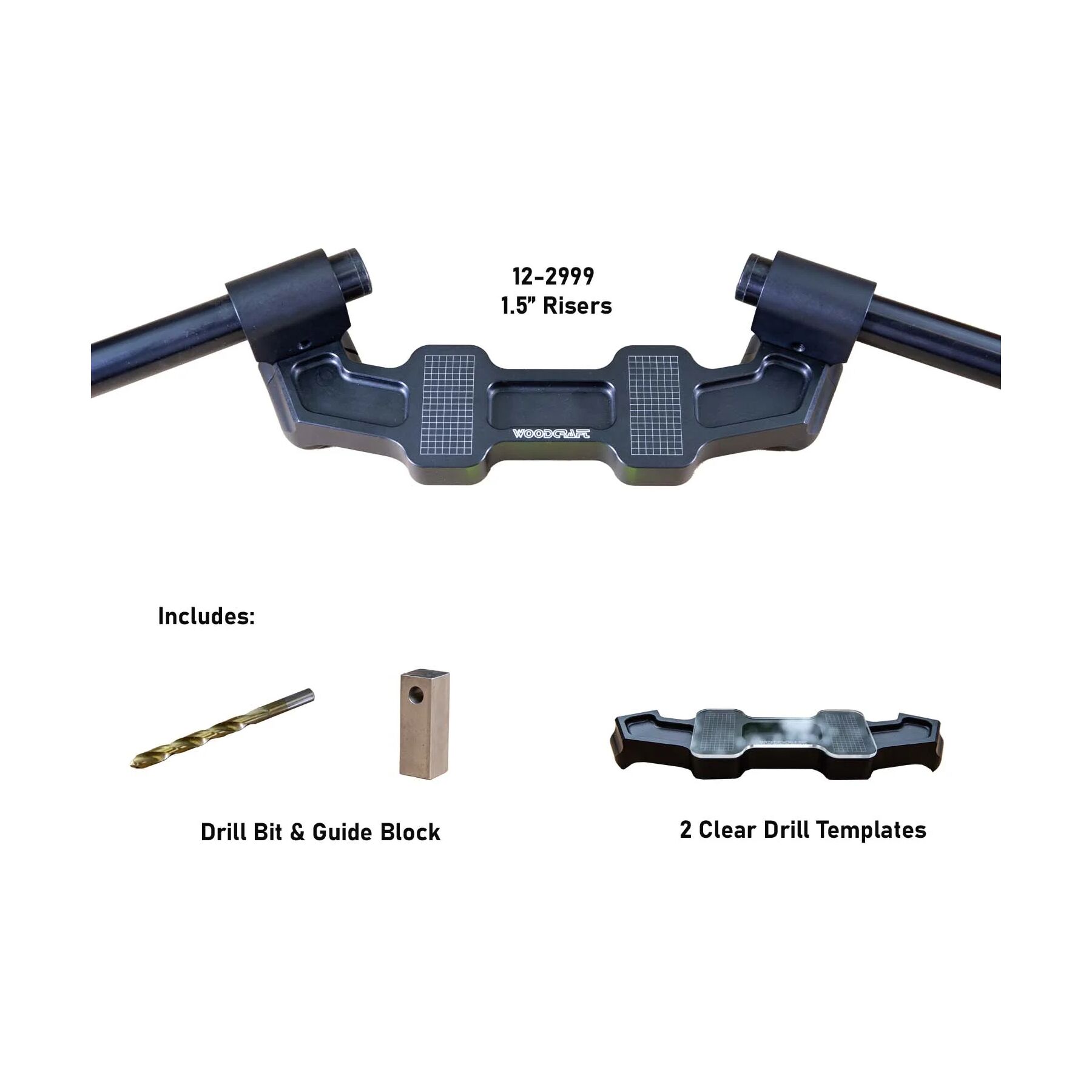 Woodcraft Universal Clip-On Risers w/ Adapter Plate