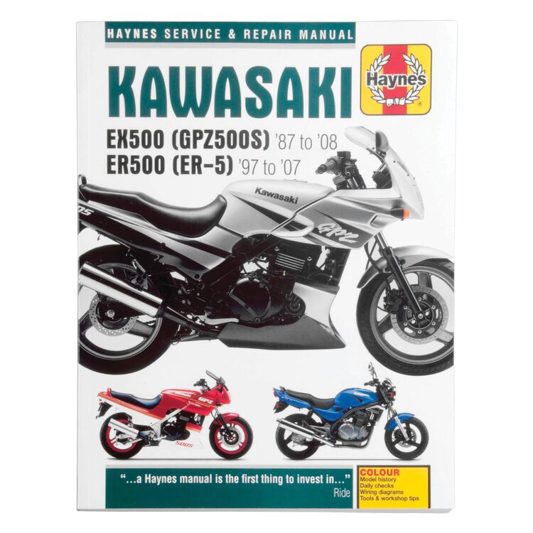 Haynes Manual Kawasaki EX500 Ninja 500 / Ninja 500R 1987-2009