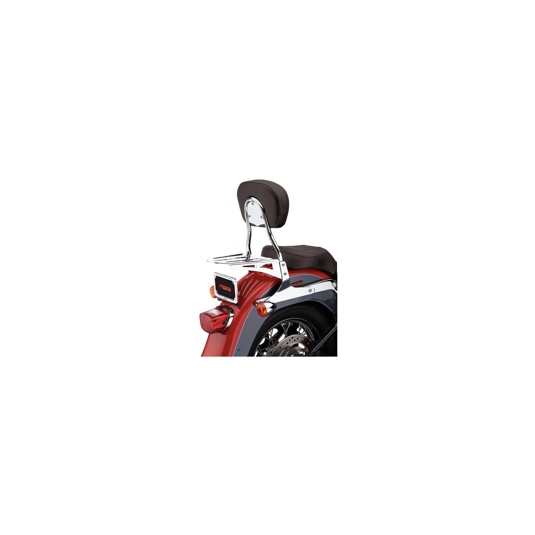 Cobra Standard Round Sissy Bar with Pad For Harley Dyna 2006-2017