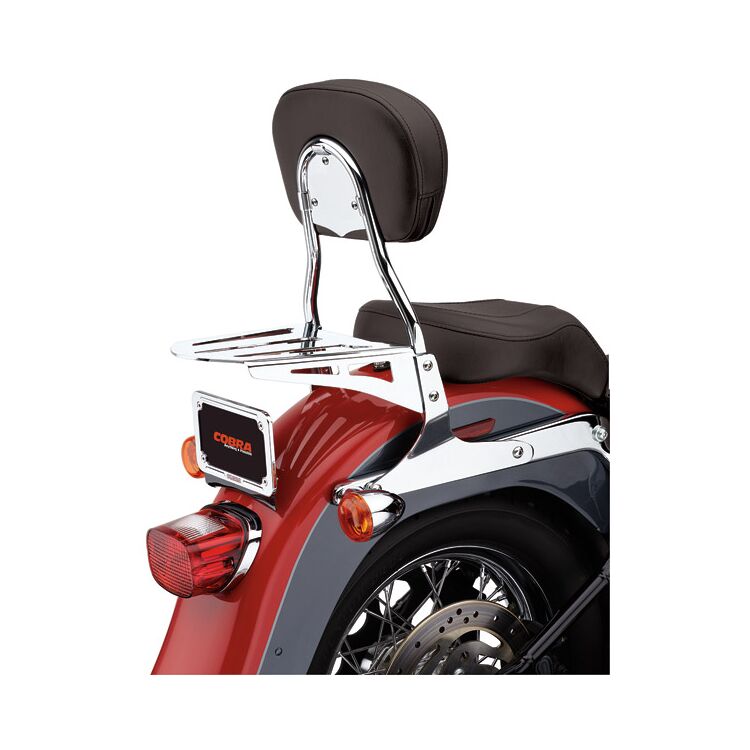 Cobra Standard Round Sissy Bar with Pad For Harley Dyna 2006-2017