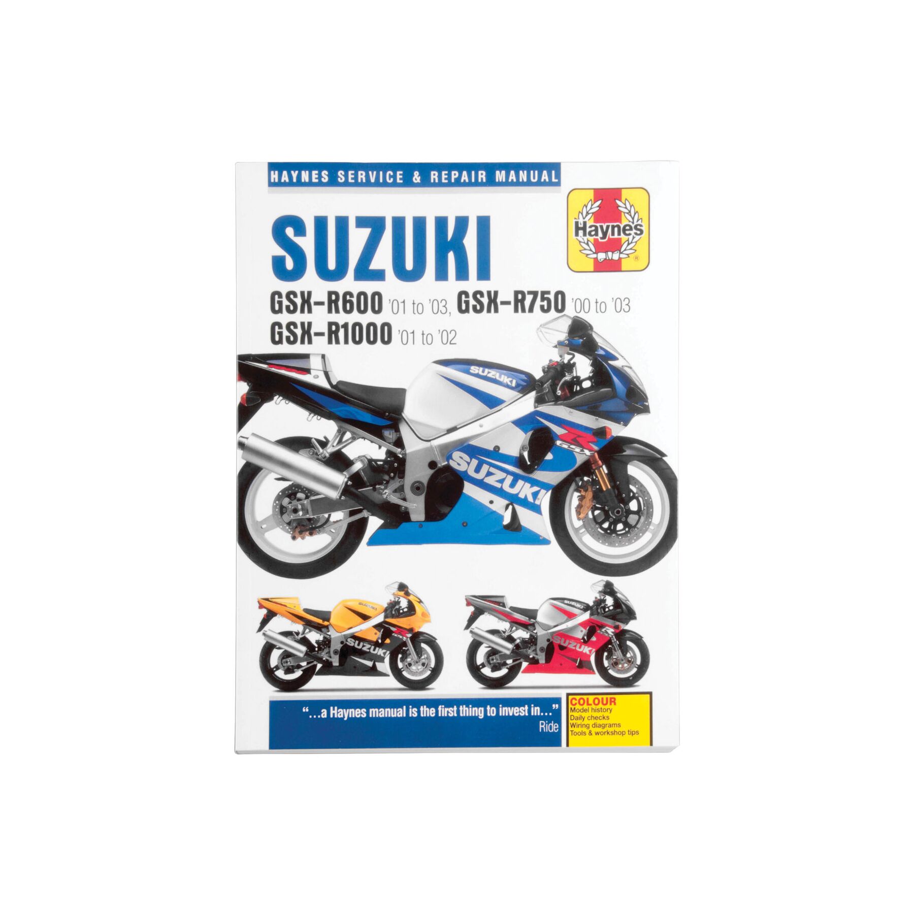 Haynes Manual Suzuki GSX-R600 / GSX-R750 / GSX-R1000 2000-2003