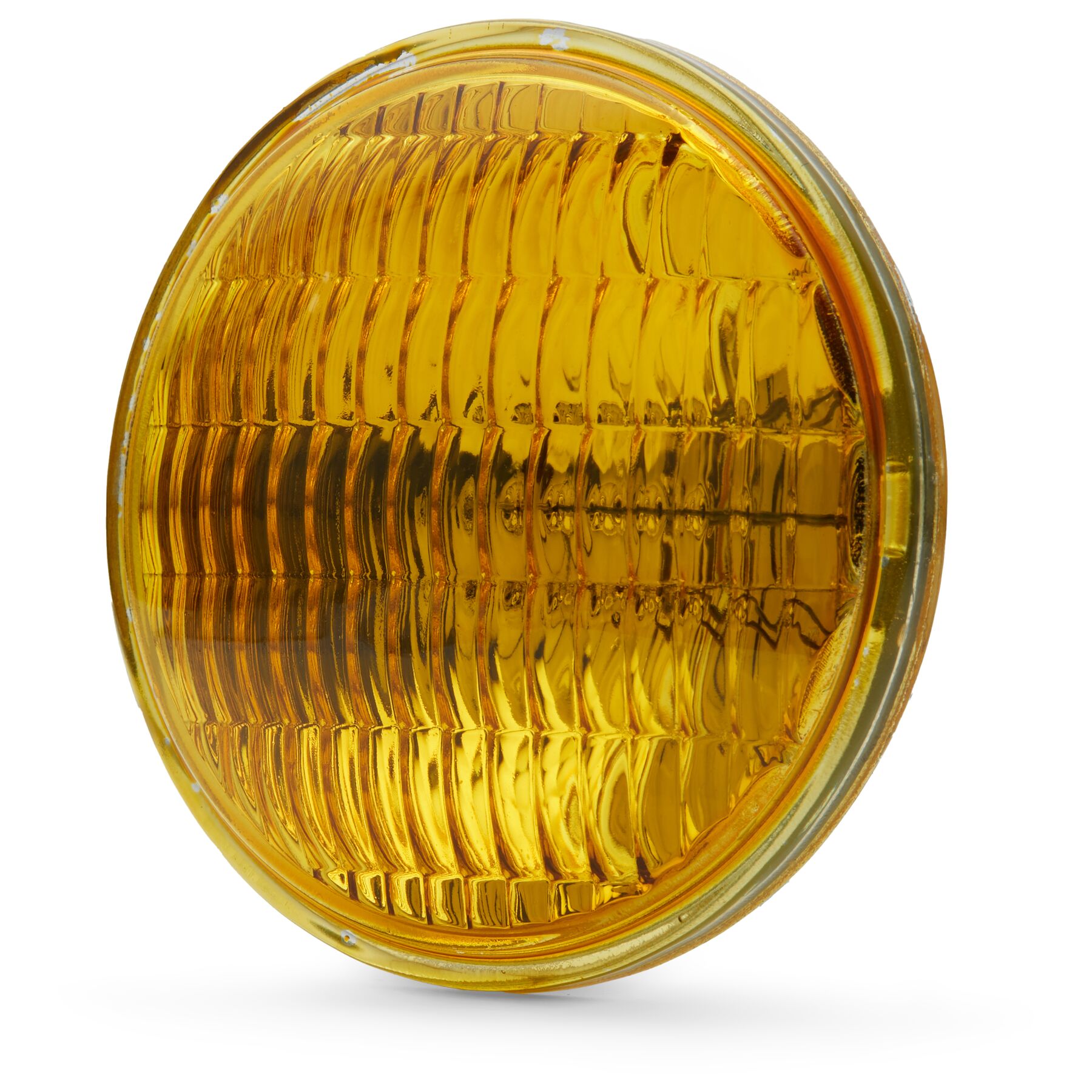 Milwaukee Twins Fluted Amber 4 1/2 Sealed Beam