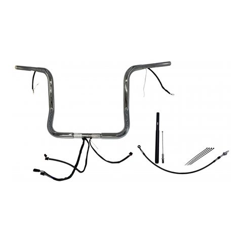 Fat Baggers Inc. 1 1/4" Wired Round Top Handlebar Kit For Harley Touring 2021-2025 