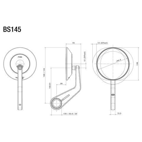 Rizoma Eccentrico Bar End Mirror