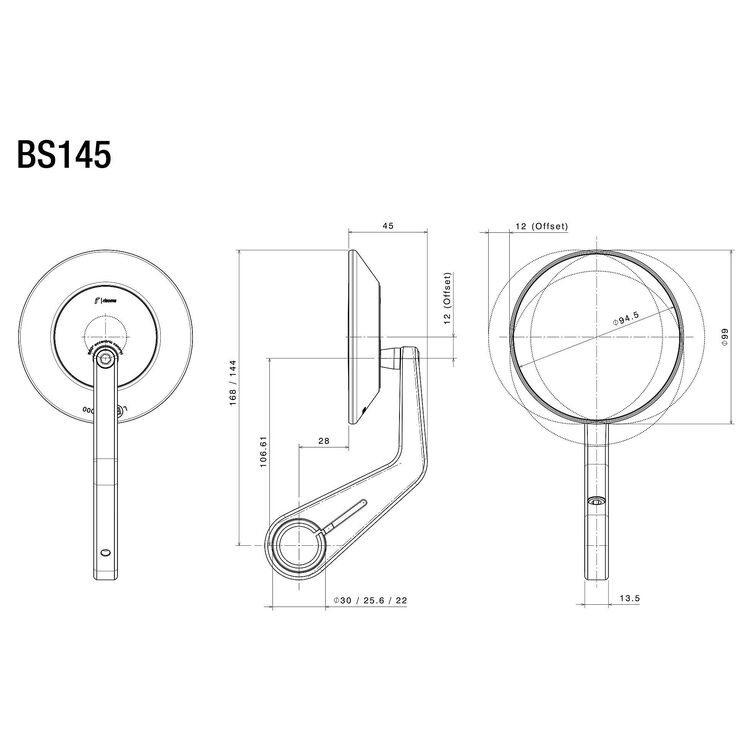 Rizoma Eccentrico Bar End Mirror