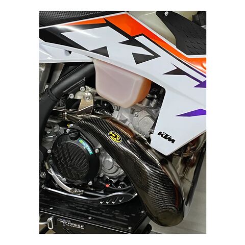 P3 Carbon Fiber MAXCoverage Pipe Guard KTM / Husqvarna / Gas Gas 250cc-300cc 2023-2025