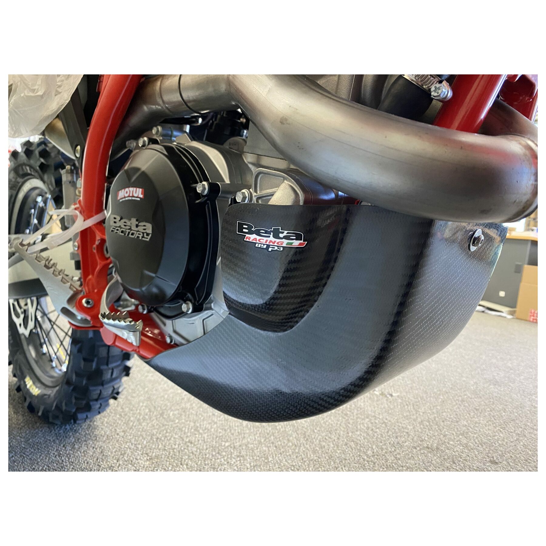 P3 Carbon Fiber Skid Plate Beta 350cc-500cc 2020-2025