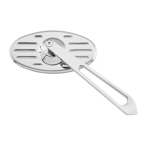Biker's Choice Oval Grooved With Sword Stem Mirror