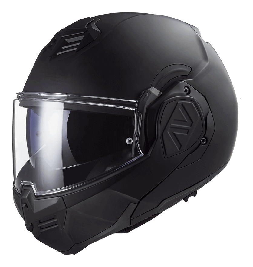 LS2 VALIANT マットブラック　ヘルメット LS2 Helmets Blackout Valiant II Modular Motorcycle Helmet - Gloss