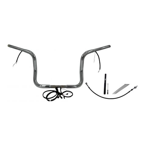Fat Baggers Inc. 1 1/4" Wired Round Top Handlebar Kit For Harley