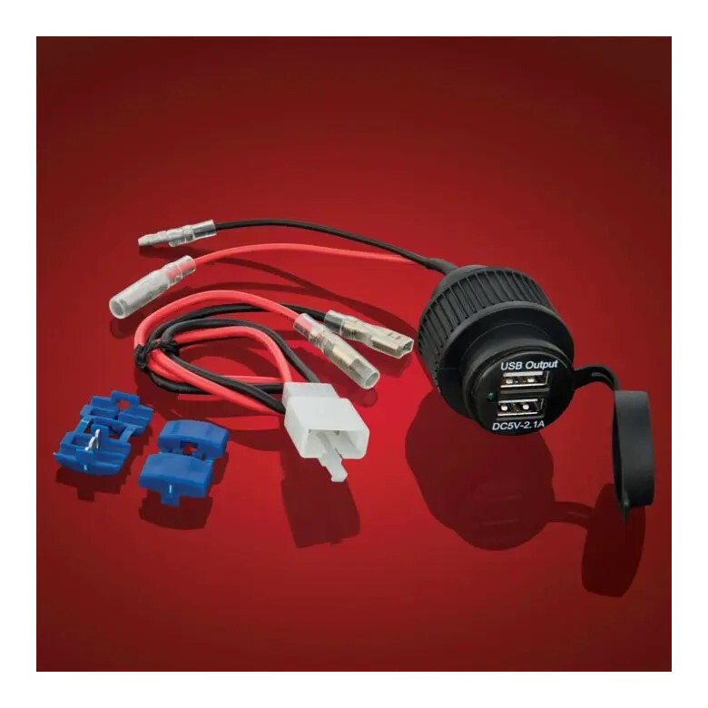 Show Chrome 2 Port USB Accessory Socket CanAm / Honda / Indian RevZilla