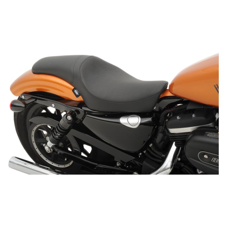 Drag Specialties Predator Seat For Harley Sportster 2004-2022 Flame Stitch / Solar Reflective Leather Standard