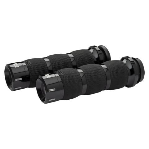 Khrome Werks Klassic Air Cushion Grips For Harley With Dual Cable Throttle