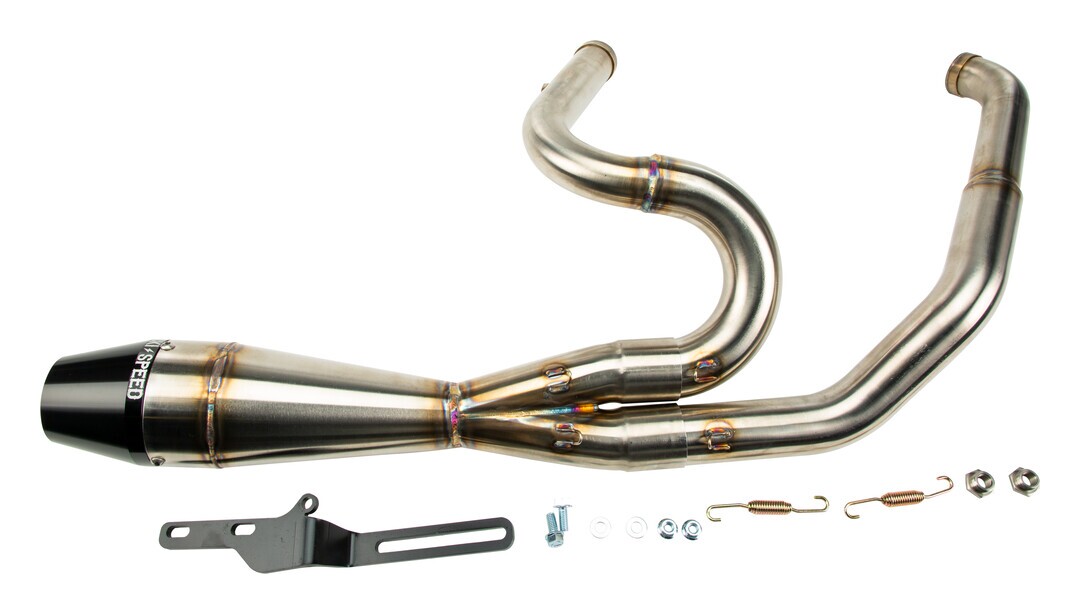 Sawicki Speed Shop 2-Into-1 Shorty Exhaust For Harley