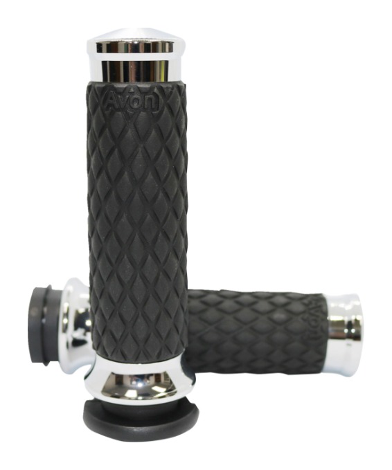 Avon Diamond Contour Smooth Grips For Harley With Dual Cable Throttle N/A