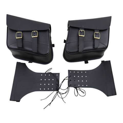 Willie & Max Brass Monkey Slant Saddlebags