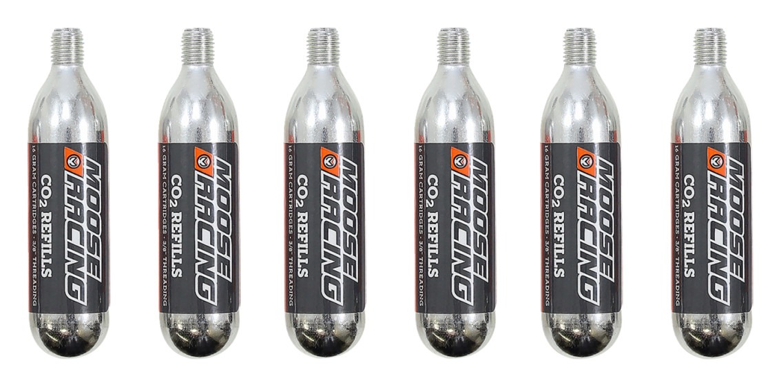 Moose Racing CO2 Cartridges Threaded 6-Pack