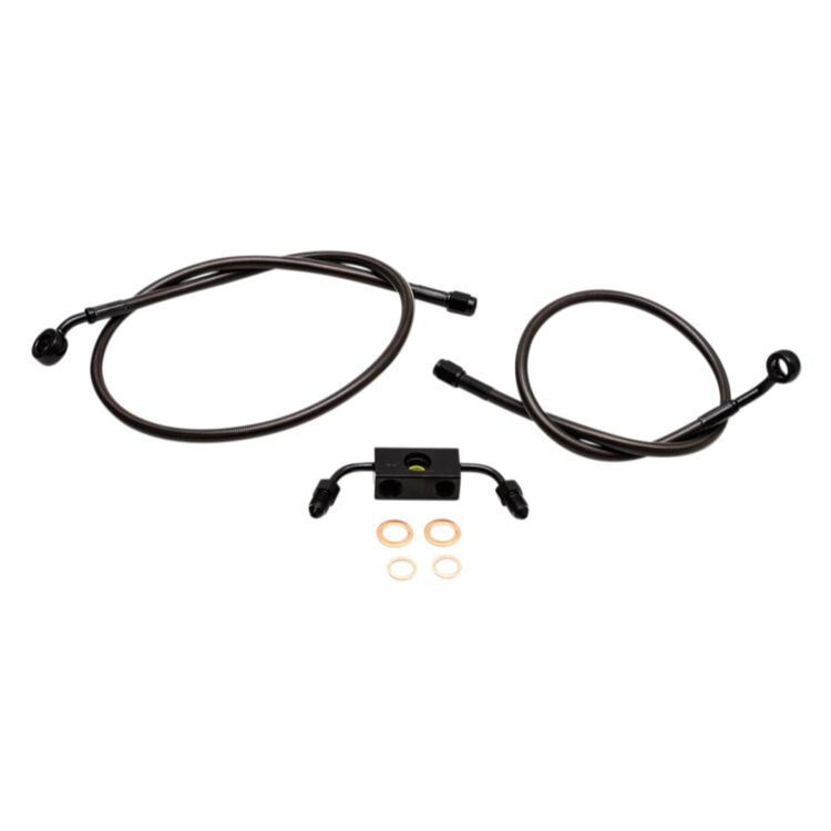 LA Choppers Extended Front Brake Line Kit For Harley Dyna w/ ABS 2012