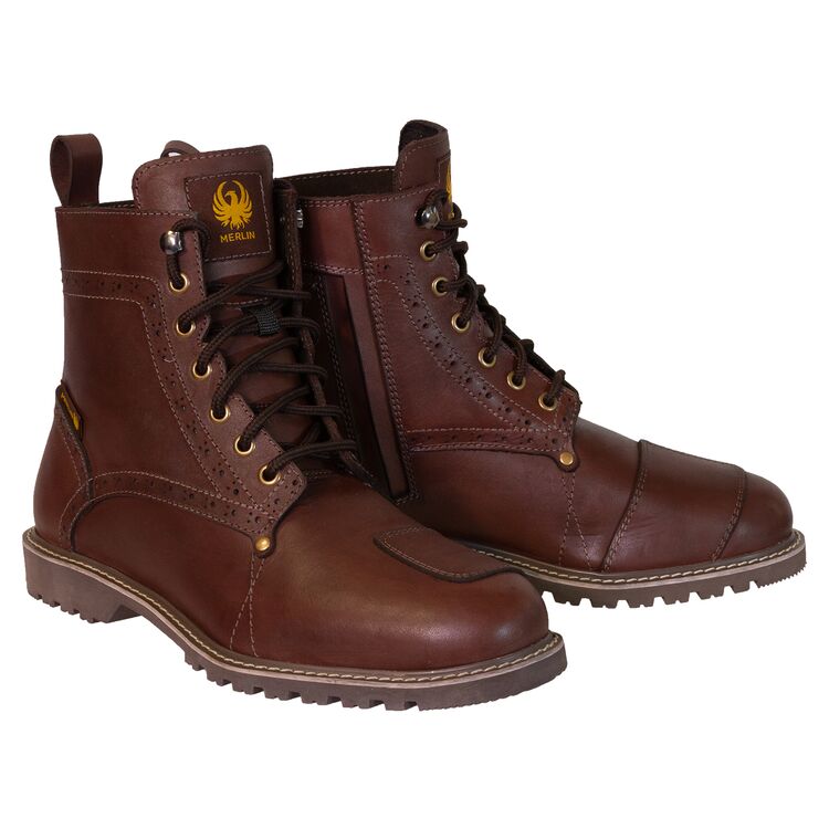 Merlin Derby Brogue D3O WP Boots - RevZilla
