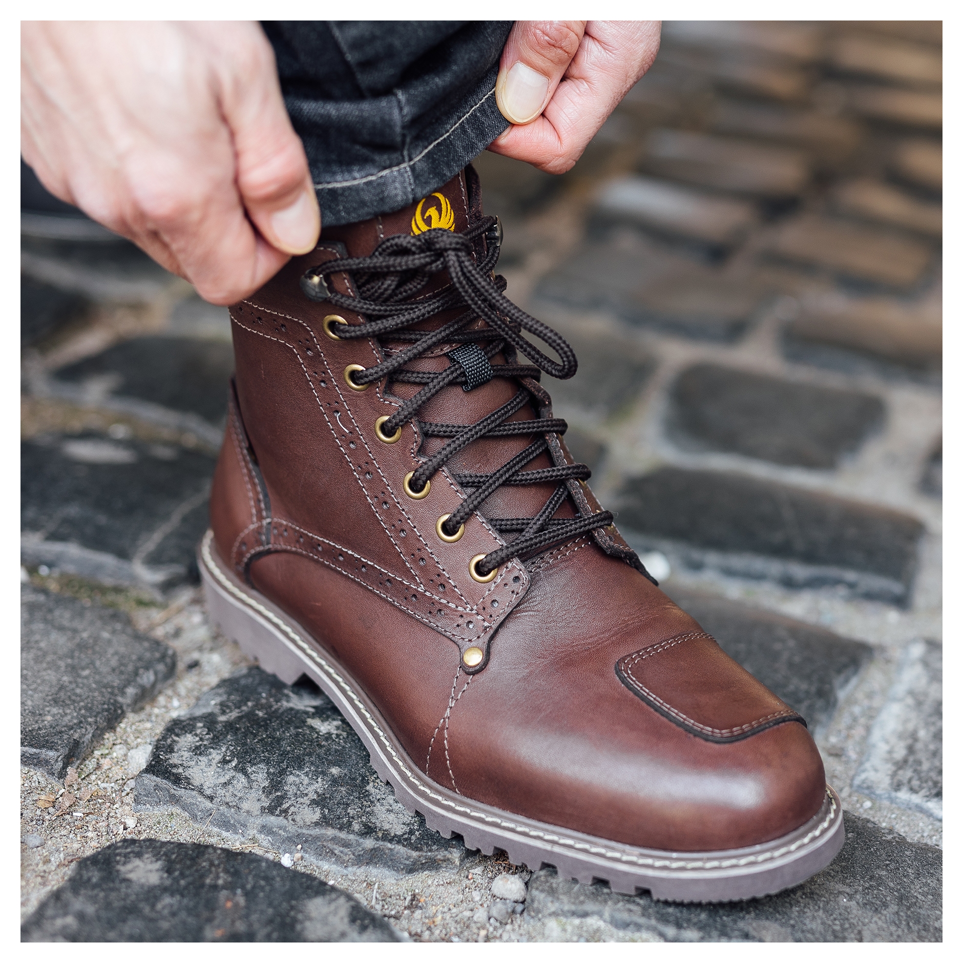 Merlin Derby Brogue D3O WP Boots - RevZilla