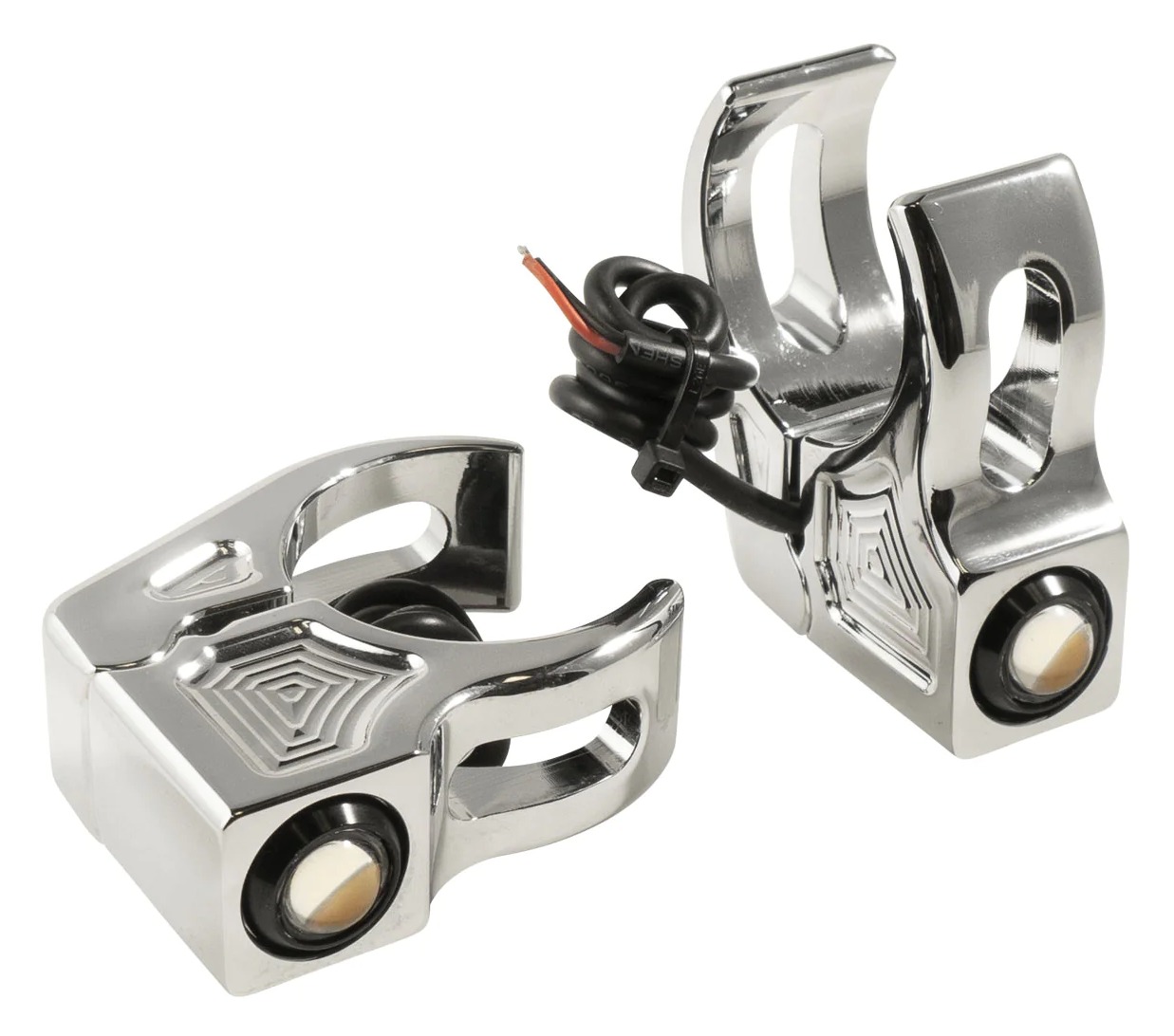 Joker Machine Rat Eye Fork Mount LED Turn Signals For 39mm Fork Tubes