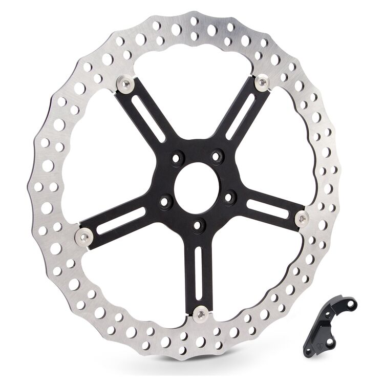 Arlen Ness Jagged 15" Front Rotor Kit For Harley Low Rider S / Sport Glide 2018-2025 Right Side