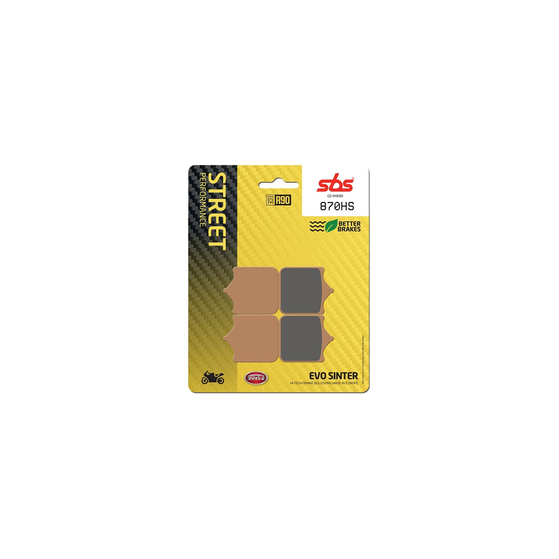 SBS HS Sintered Front Brake Pads 870HS