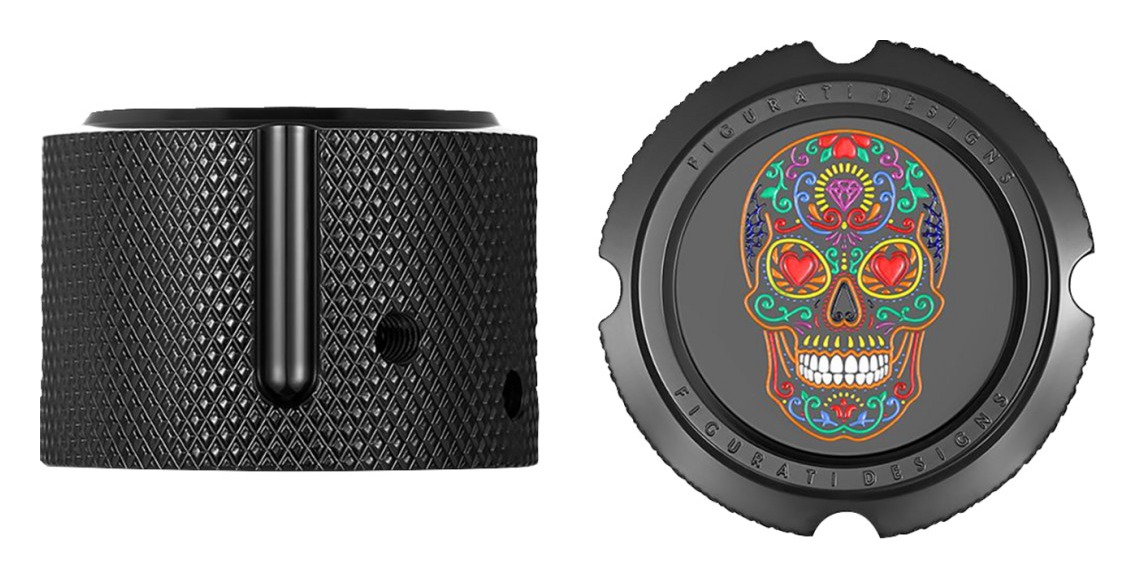 Figurati Designs Seat Mounting Knob For Harley Sugar Skull