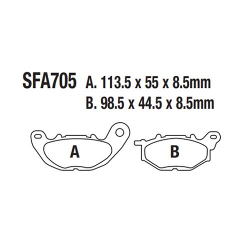 EBC SFA705 Organic Front Brake Pads