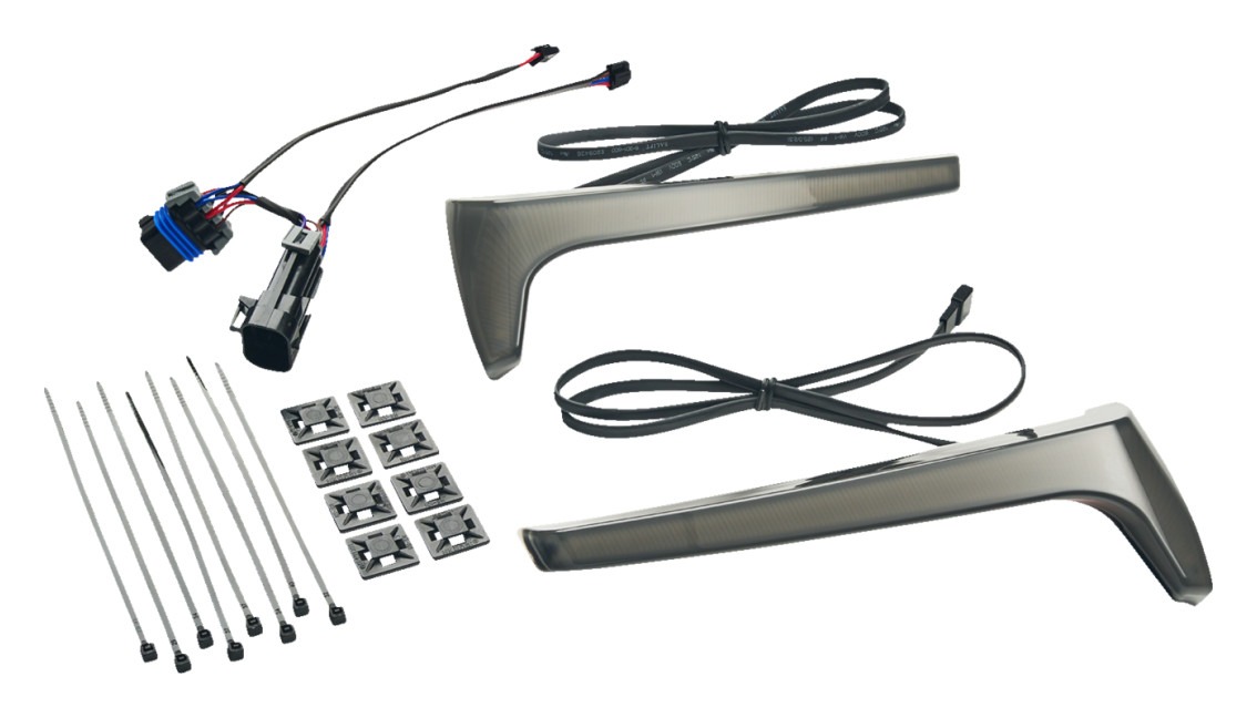 Ciro Rydeculture Bryant M1 Saddlebag Lights For Indian 2021-2025 Smoke Lens / Red Turn Signal