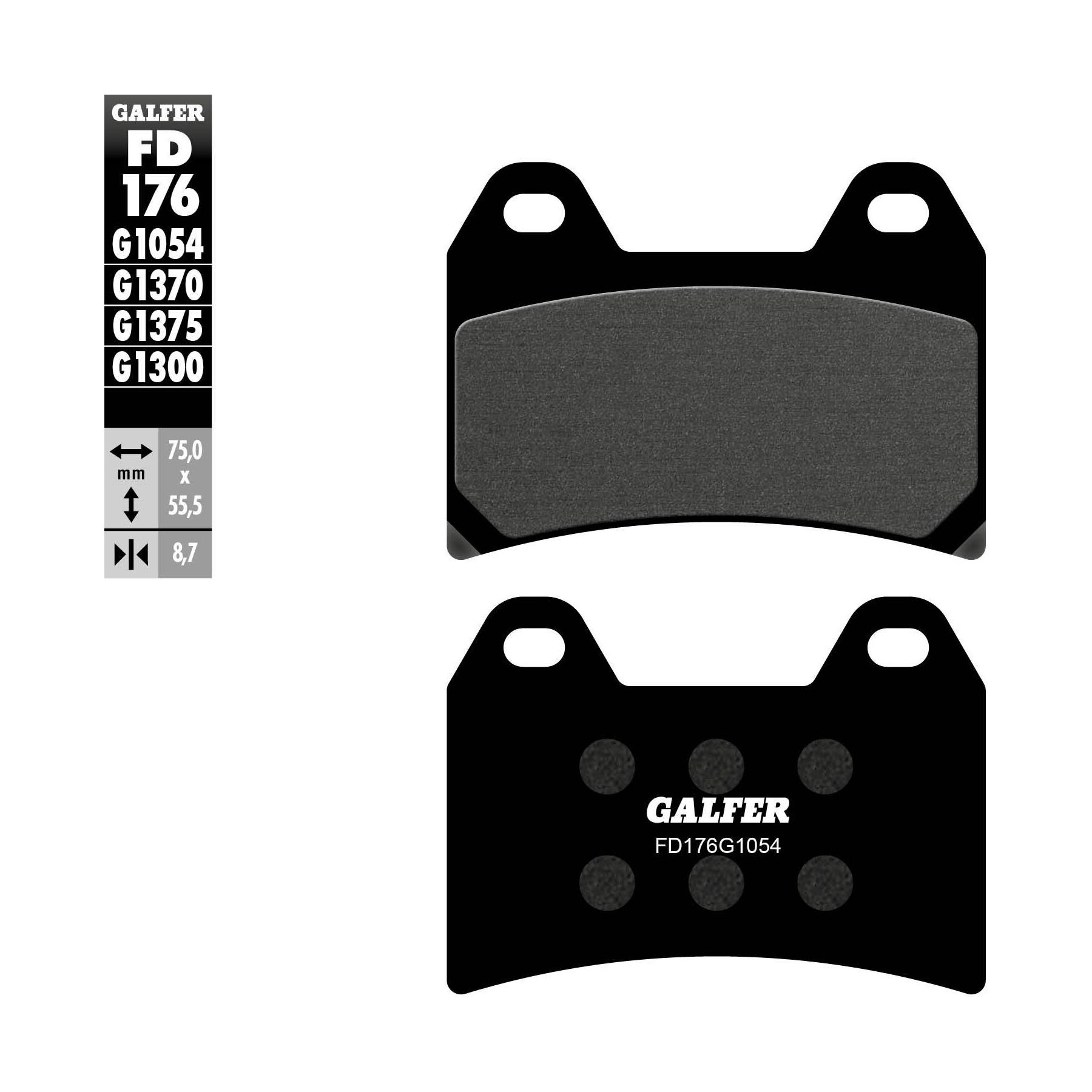 Galfer Semi-Metallic Front Brake Pads FD176