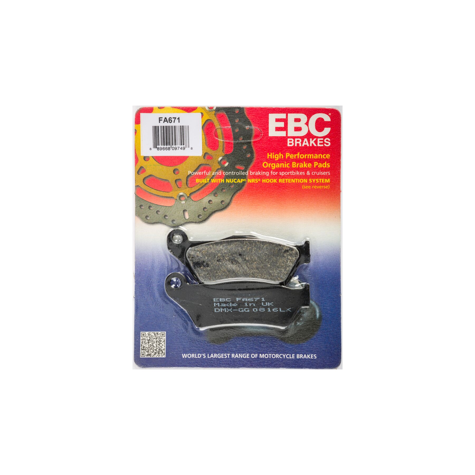 EBC FA671 Organic Rear Brake Pads