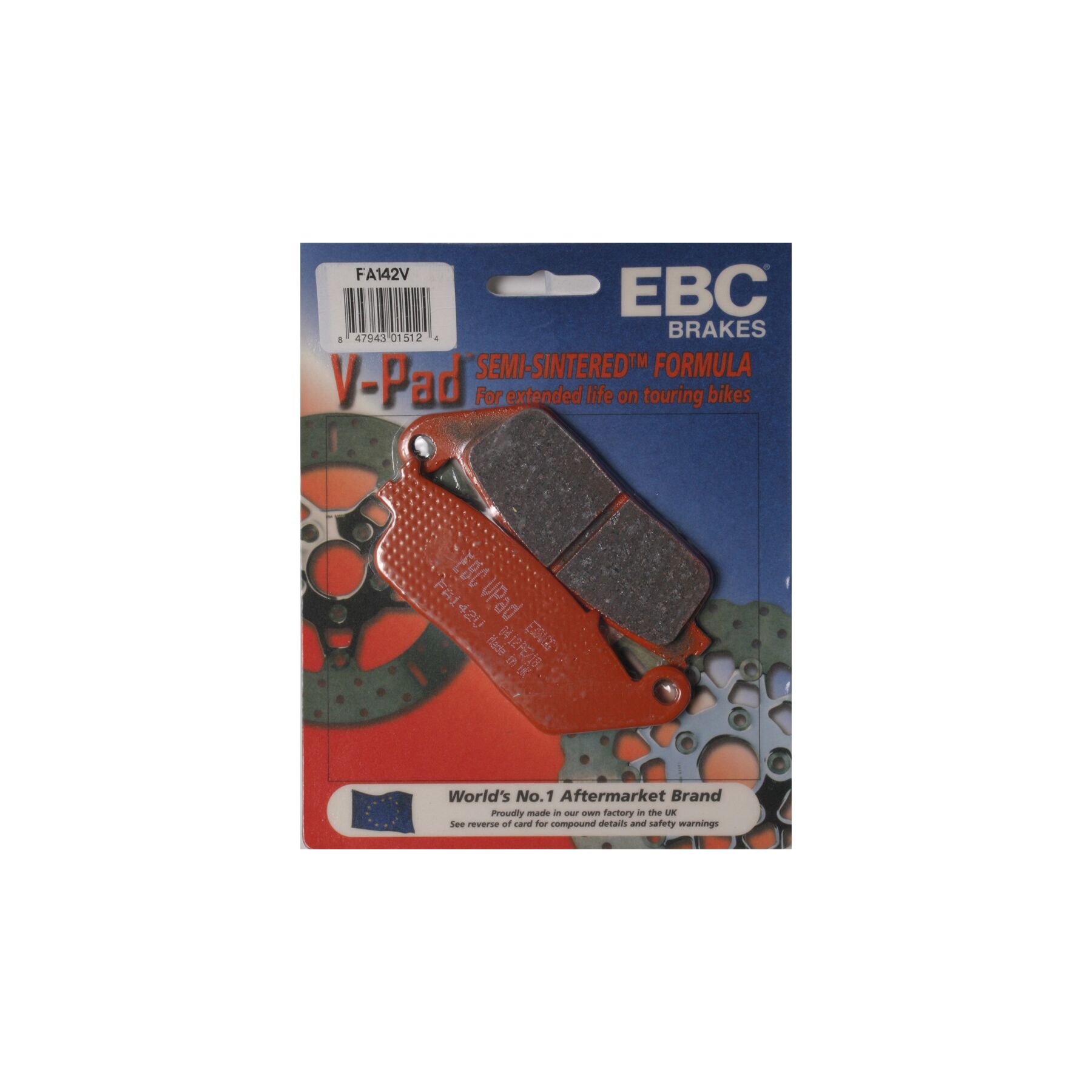 EBC FA142V Semi-Sintered Front Brake Pads