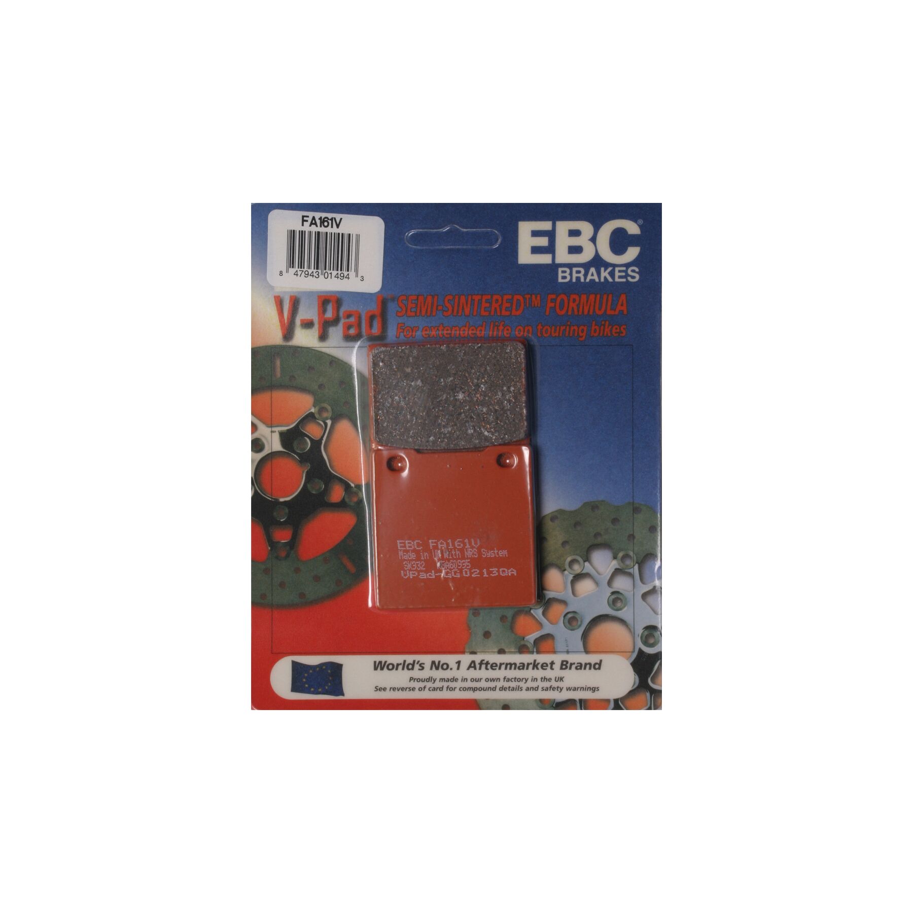 EBC FA161V Semi-Sintered Rear Brake Pads