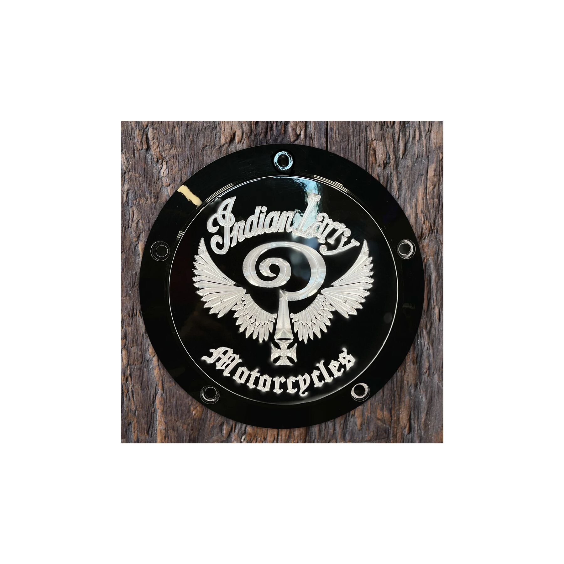 Indian Larry Motorcycles ILM Logo Derby Cover For Harley Softail 2018-