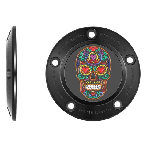 Figurati Designs Sugar Skull Timing Cover For Harley
