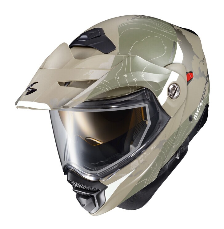 Scorpion EXO-AT960 Topographic Helmet - Electric Shield S