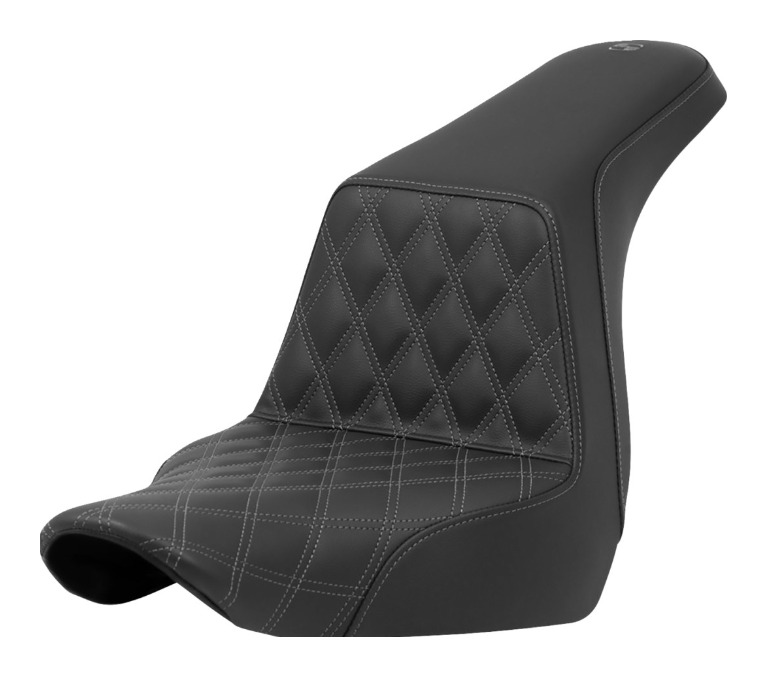 Saddlemen Step-Up LS Lattice Stitch Seat For Harley Softail FXLR/S / FLSB 2018-2025 Front Lattice Stitch LS / Grey Stitch
